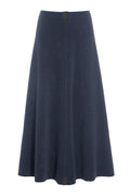 Henriette Steffensen Fleece Long Flared Skirt Evening Blue | 3256