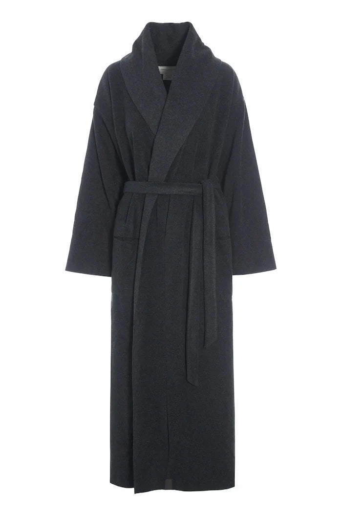 Henriette Steffensen Fleece Maxi Bath Robe Soft Black | 7128 MAXI