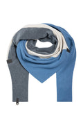 Henriette Steffensen Fleece No Waste Triangle Scarf Dusty Blue/Kit/Grey | 4078