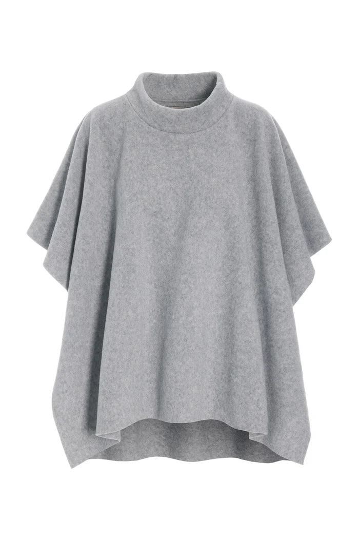 Henriette Steffensen Fleece Poncho Light Grey | 4126