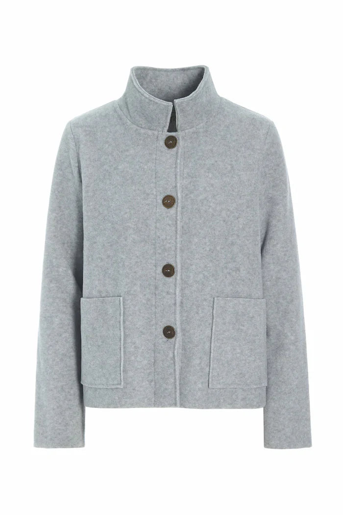 Henriette Steffensen Fleece Short Jacket Light Grey | 7164