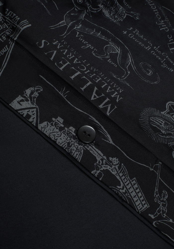 Heresy Woodcut Print Cotton Bedding Set - Double
