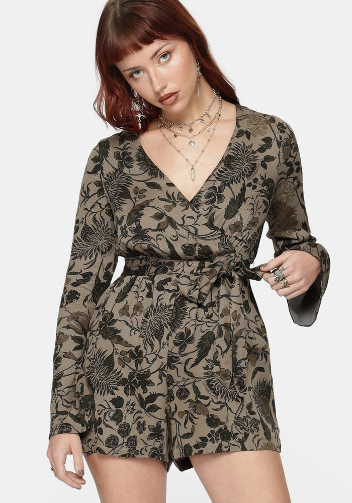 Herla Bhatik Floral Print Playsuit