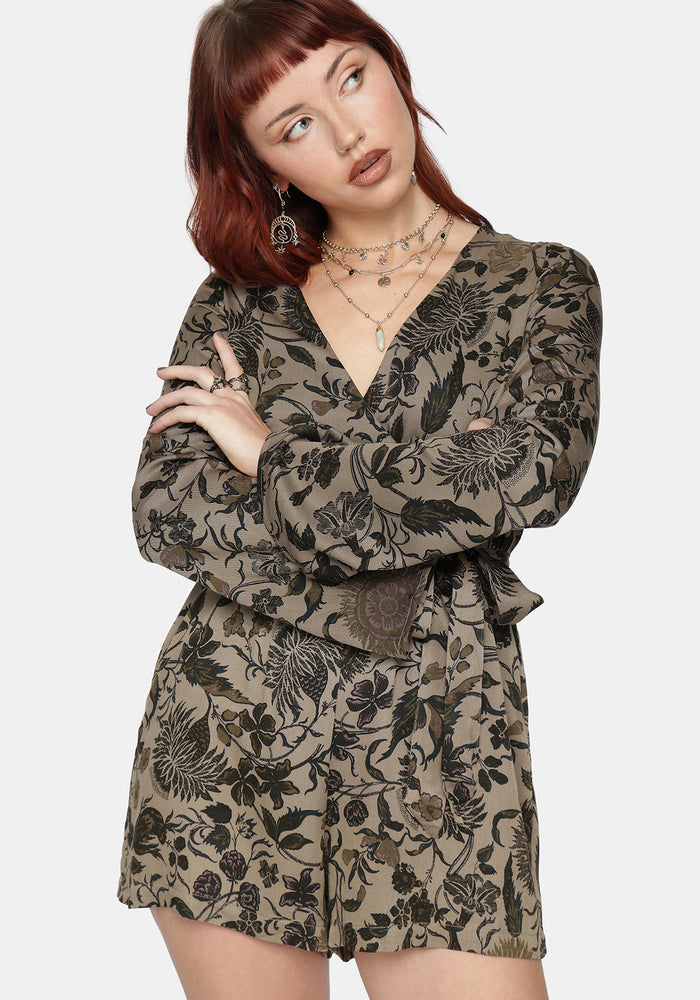 Herla Bhatik Floral Print Playsuit