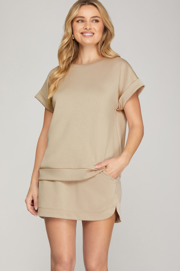 High Waist A-Line Skort