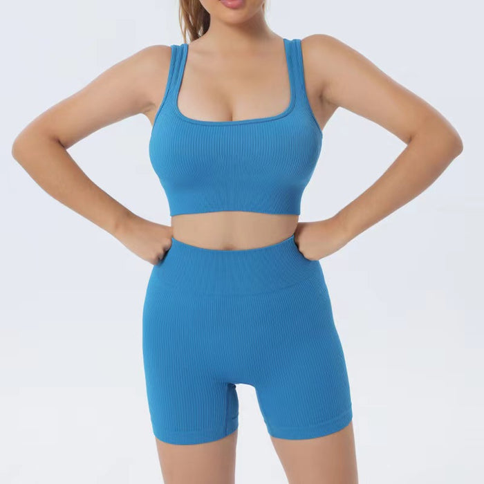 High Waist Fitness Seamless Shorts Sports Workout and Bra Sets Wear