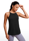 CRZ YOGA Women's Yoga Classic Fit Tops Halter Tank Black