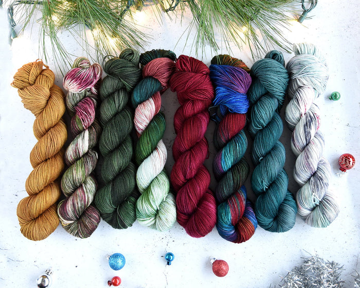 Destination Yarn fingering weight yarn Holiday 2025 - Holidays at Home Collection - FULL SKEIN Set