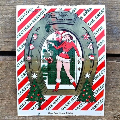 HORSESHOE CLUB Pinup Matchbooks Matches 1960s