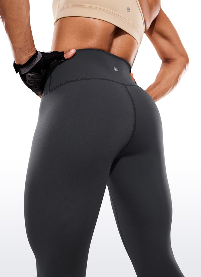 CRZ YOGA Women's Train High Rise Hugged Feel Compression Leggings 28'' Ink Gray