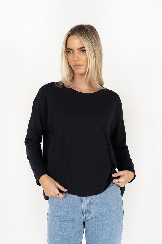 Humidity - Dippy Long Sleeve Tee - Slate - HW26502
