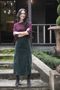 Humidity - Va Va Velour Skirt - Pine - HW26123