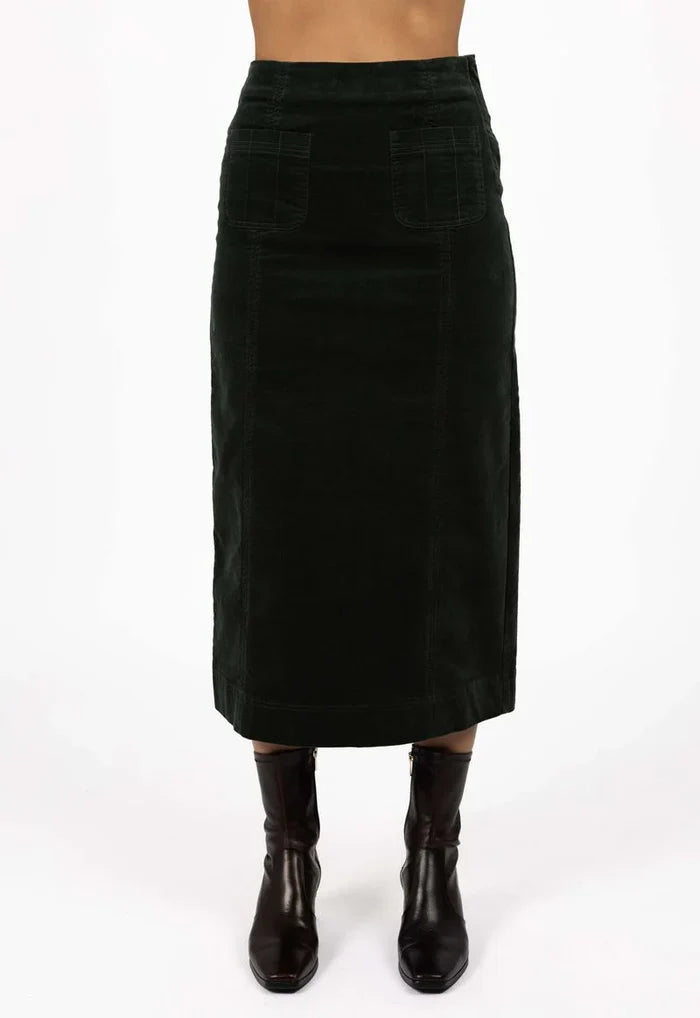 Humidity - Va Va Velour Skirt - Pine - HW26123