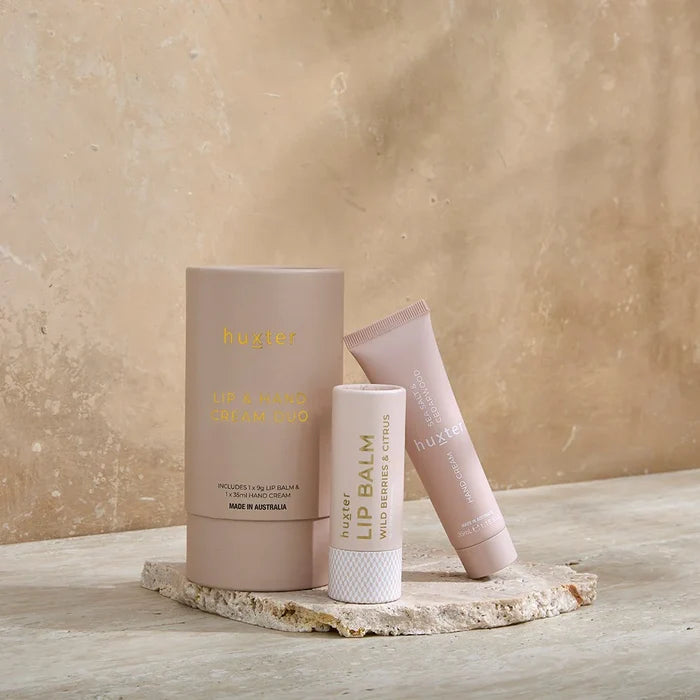Huxter Lip And Hand Cream Duo - Sea Salt And Cedarwood