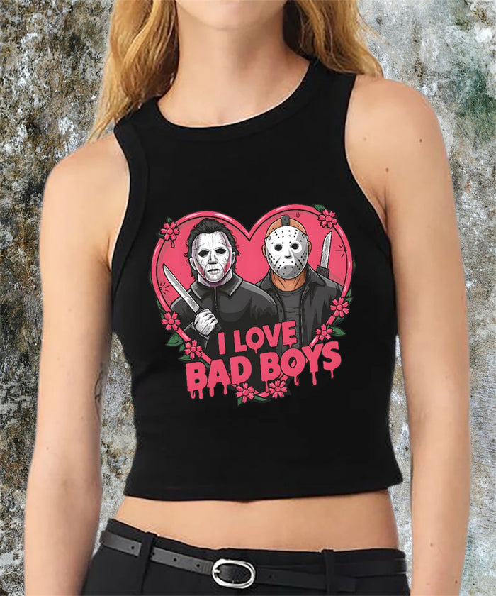 I love Bad Boys Crop Tank Tee❤️🔪 Claxton Creations GB