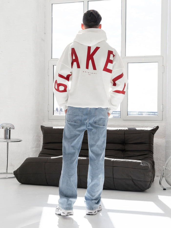 Idris Oversized Hoodie - Flat White