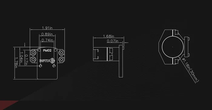 INFITAC PM02 30mm Ring Mount for Fast Mini