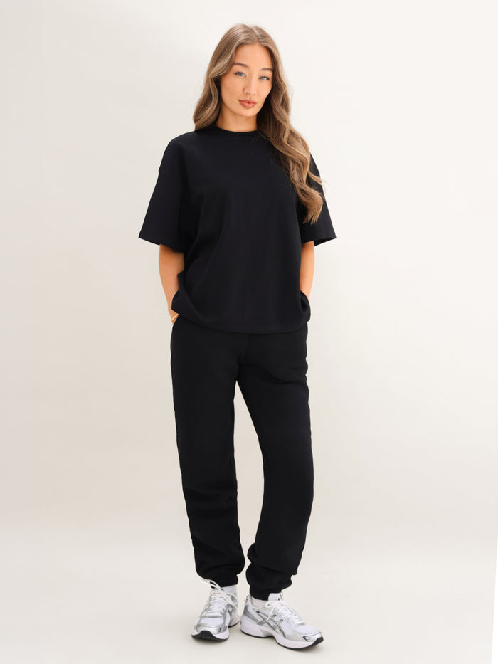 Isabel Cuffed Sweatpants - Black