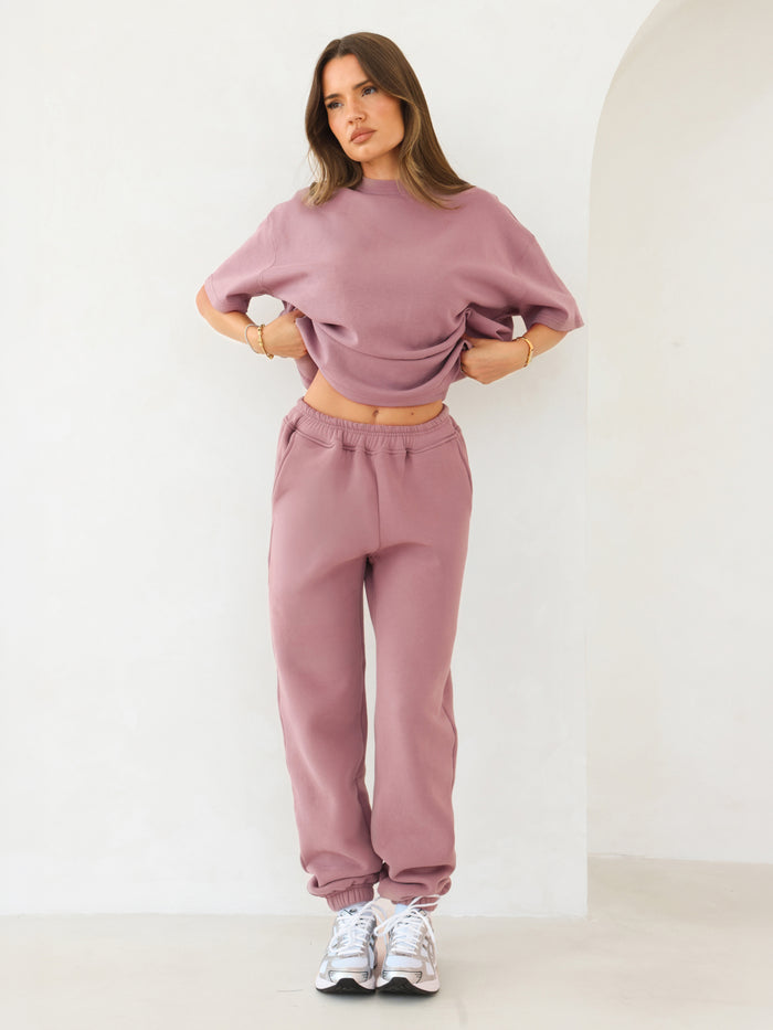 Isabel Cuffed Sweatpants - Dusty Pink