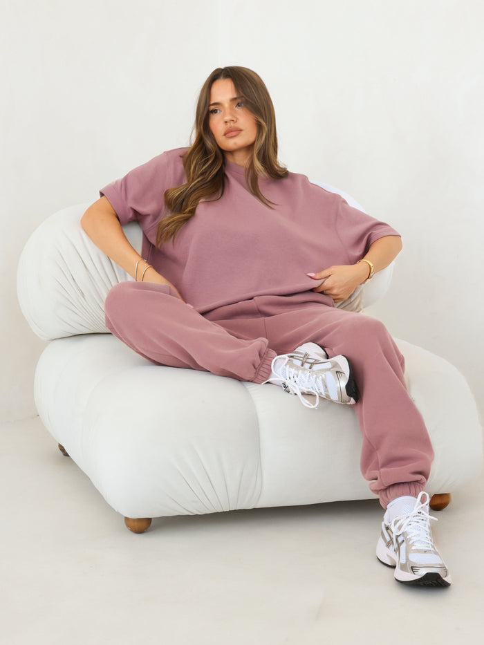 Isabel Cuffed Sweatpants - Dusty Pink