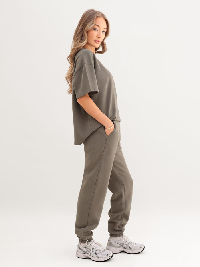 Isabel Cuffed Sweatpants - Safari Green