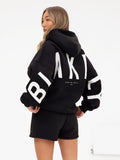 Isabel Hoodie & Jogger Shorts Set - Black