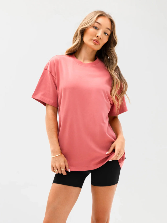 Isabel Oversized T-Shirt - Sunrise Coral