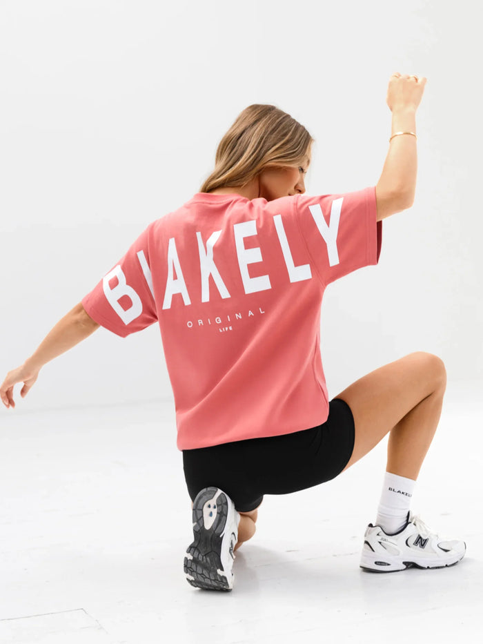 Isabel Oversized T-Shirt - Sunrise Coral
