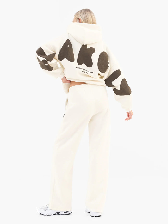 Isabel Wide Leg Sweatpants - Buttermilk