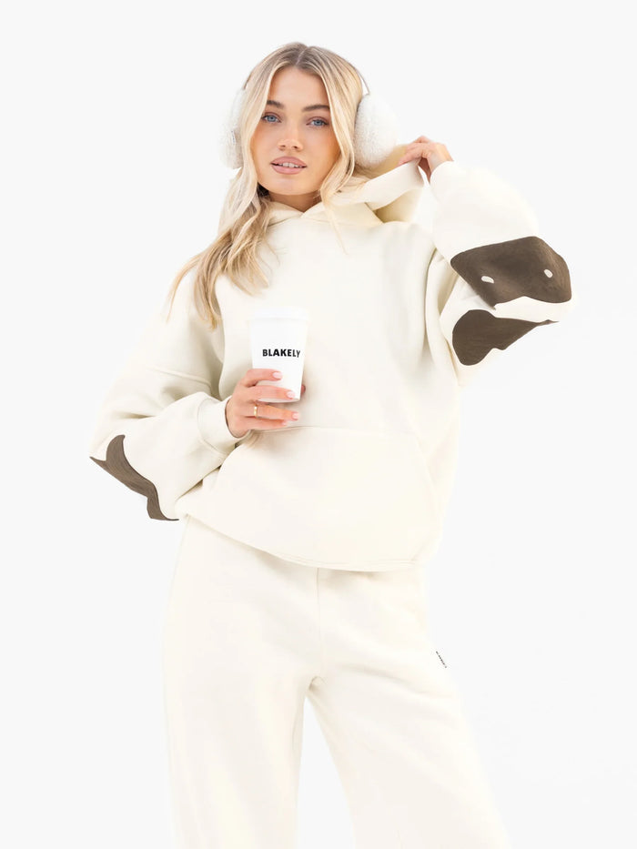 Isabel Wide Leg Sweatpants - Buttermilk