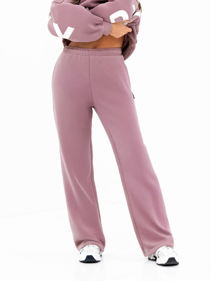 Isabel Wide Leg Sweatpants - Dusty Pink