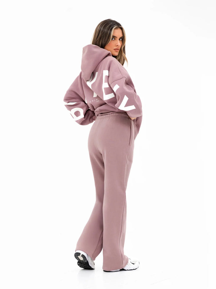 Isabel Wide Leg Sweatpants - Dusty Pink