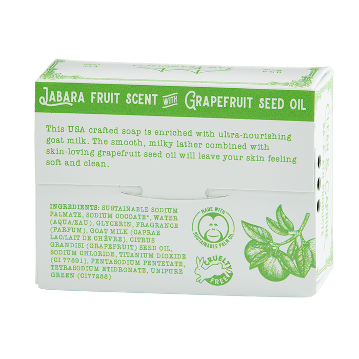 Jabara Goat Milk 5oz pressed bar soap San Francisco Soap / Man Bar Soap