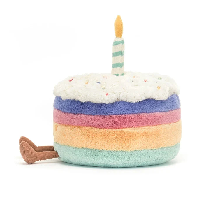 Jellycat Amuseables Rainbow Birthday Cake medium