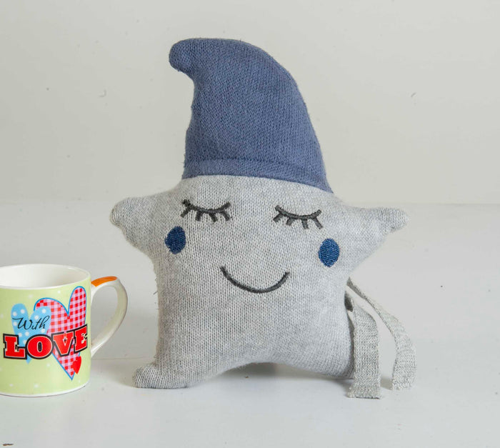 Joker Pillow Grey & Blue Knitted Stuffed/Plush/Soft Toy | 100% Premium Cotton - Mojopanda Organic  Store