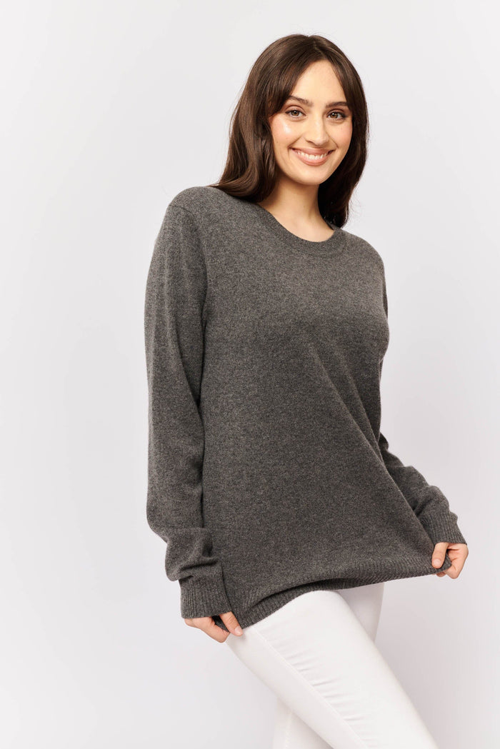 Alessandra Cashmere Sweater Jules Cashmere Sweater in Charcoal