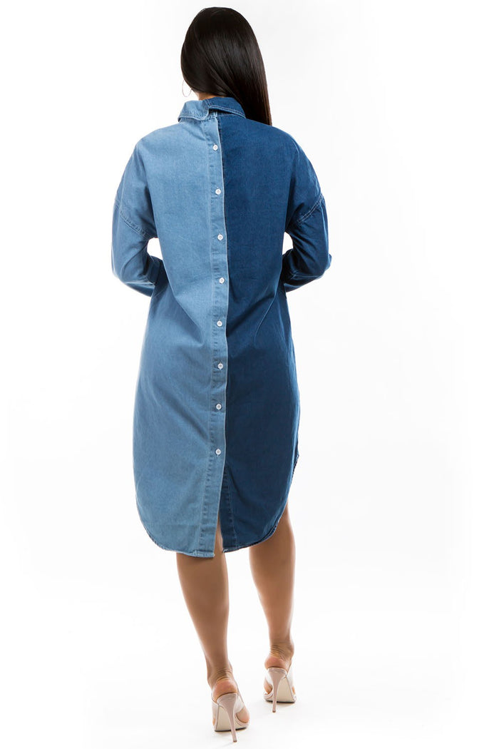 Kaia Two Tone Tunic - SexyModest Boutique