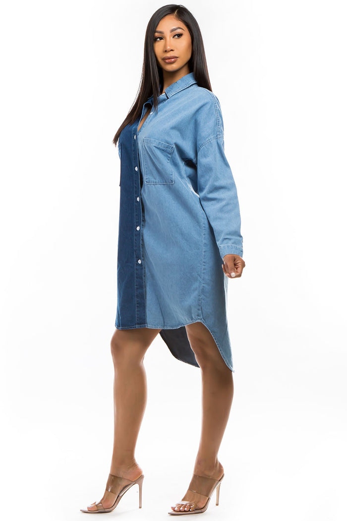 Kaia Two Tone Tunic - SexyModest Boutique