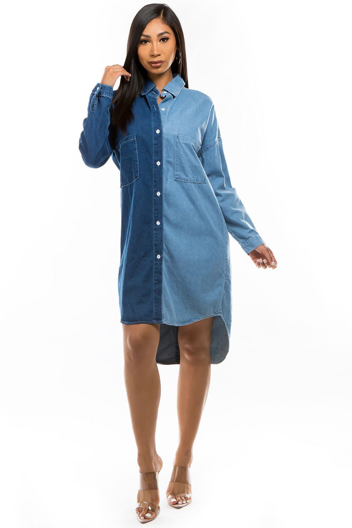 Kaia Two Tone Tunic - SexyModest Boutique