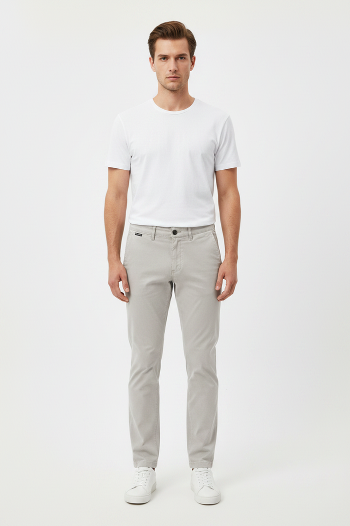 WAM DENIM Chino 72458 Kelvin Grey - Front View
