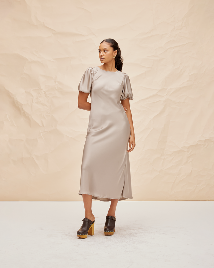 KENDALL SATIN DRESS MOONROCK