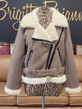 Kerrigan Sherpa Moto Jacket - SexyModest Boutique