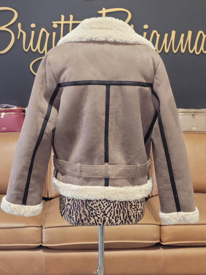 Kerrigan Sherpa Moto Jacket - SexyModest Boutique