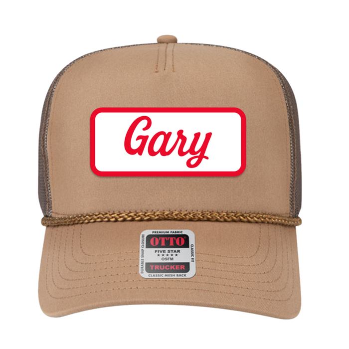 Khaki and Brown Gary Hat