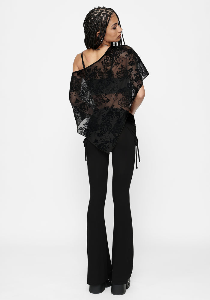 Khia Ruched Jersey Flare