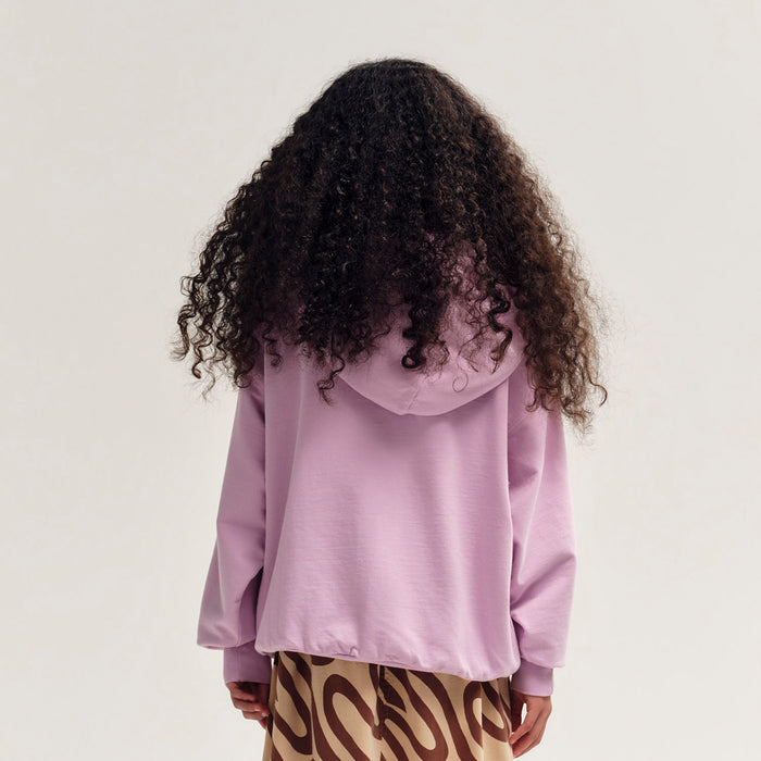 Kids Cotton Hooded Sweat - Pink Lavender