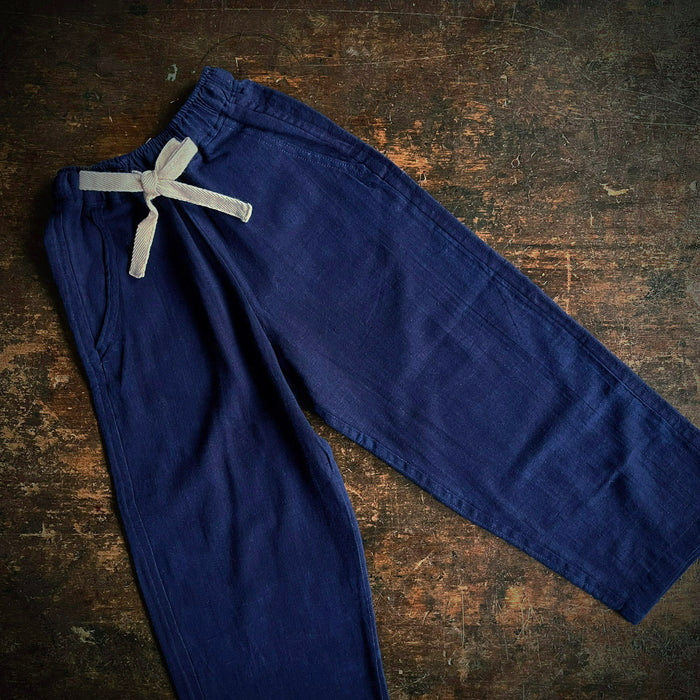 Kids Cotton Remi Trousers - Deep Dark Indigo