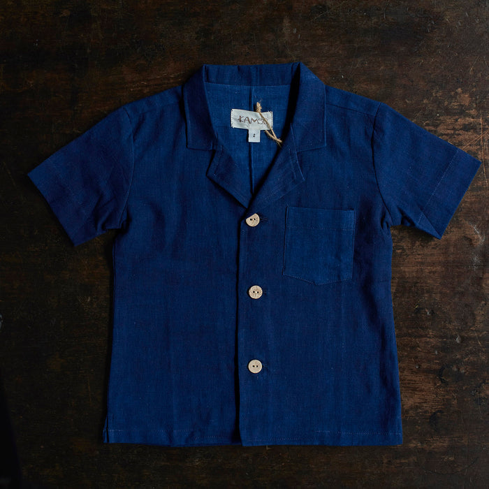 Kids Cotton Temi Shirt - Deep Dark Indigo