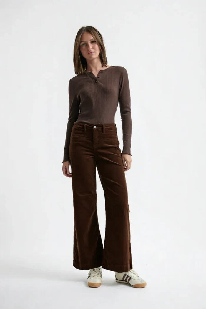 Kireina - Freya Velvet Jean - Chocolate - KWN260039