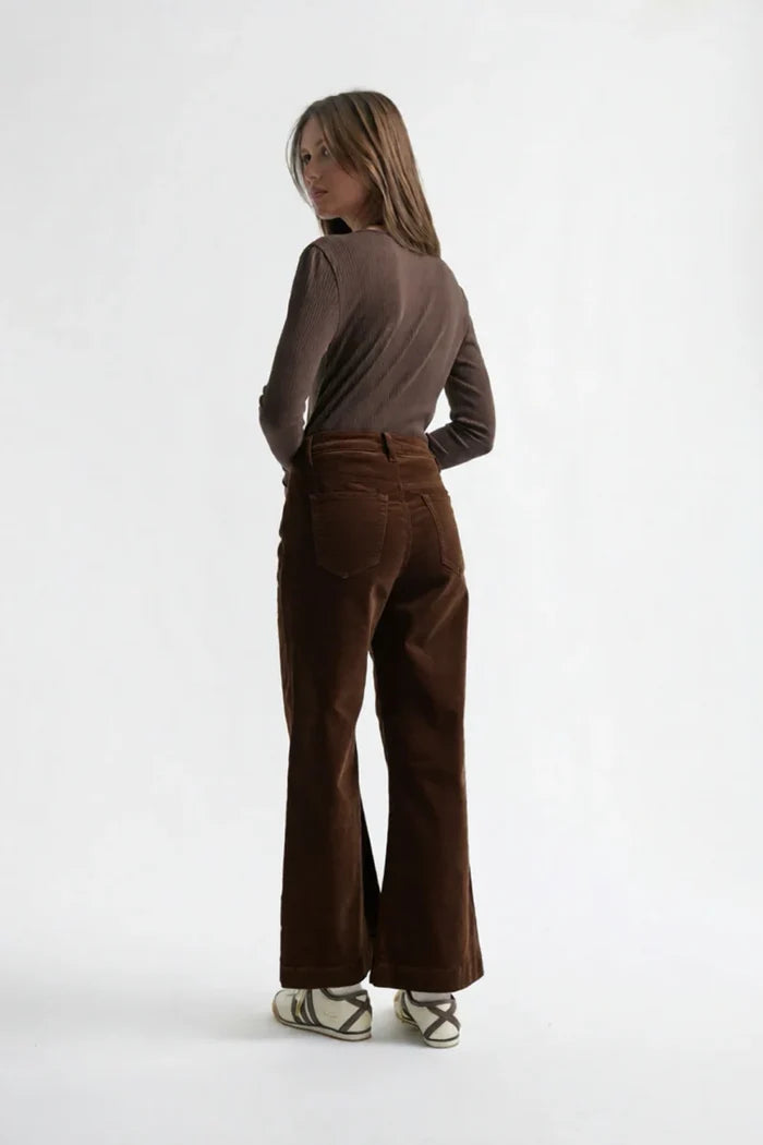 Kireina - Freya Velvet Jean - Chocolate - KWN260039